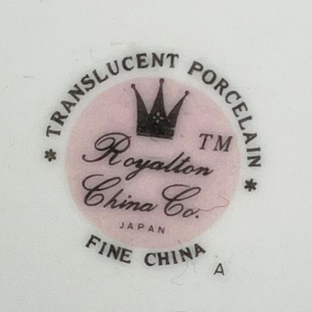 Vintage Royalton China Translucent Porcelain Plate Pink Dogwood Floral Pastels - Picture 5 of 6
